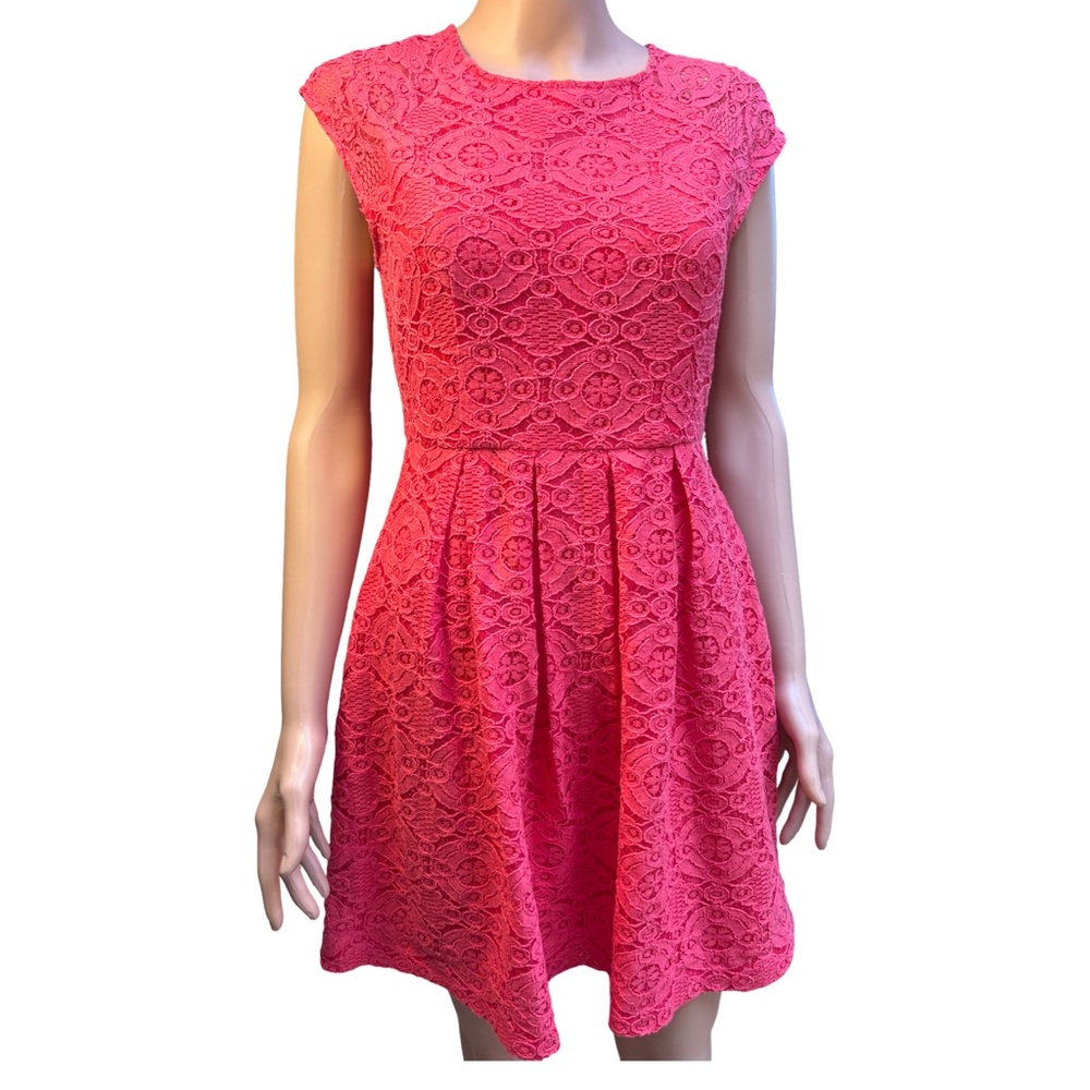 Forever 21 Coral Cotton Blend Dress Small